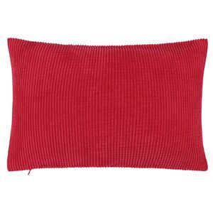 Throw Pillow Cover Corduroy Corn Striped Cushion Cover, Red 12" x 18"